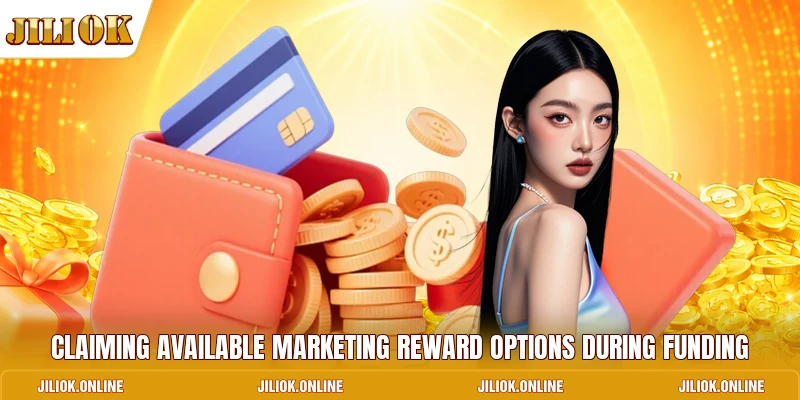 Claiming available marketing reward options during funding