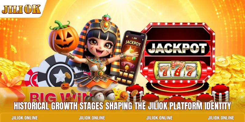 Historical growth stages shaping the JILIOK platform identity
