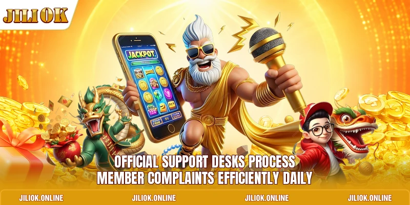 Official support desks process member complaints efficiently daily 