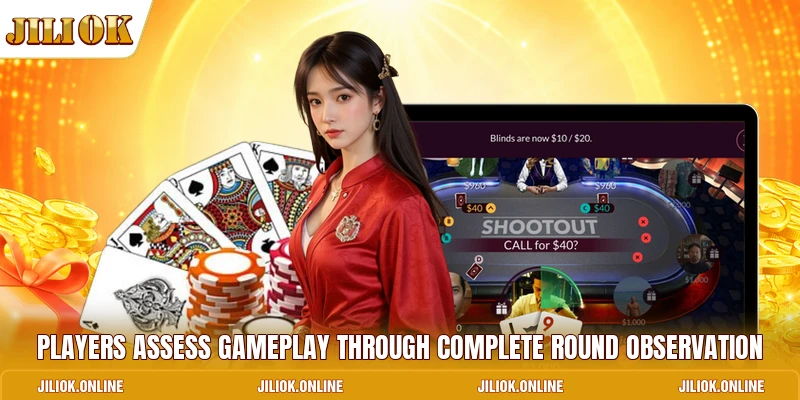 Players assess gameplay through complete round observation