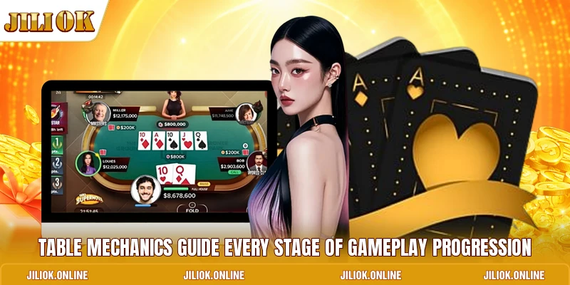 Table mechanics guide every stage of gameplay progression
