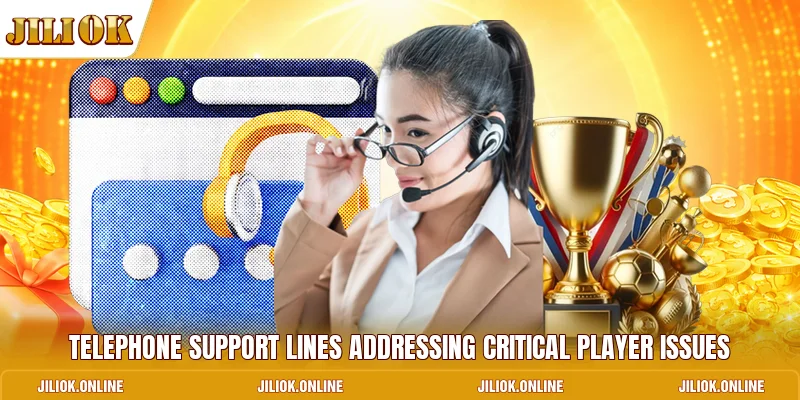 Telephone support lines addressing critical player issues